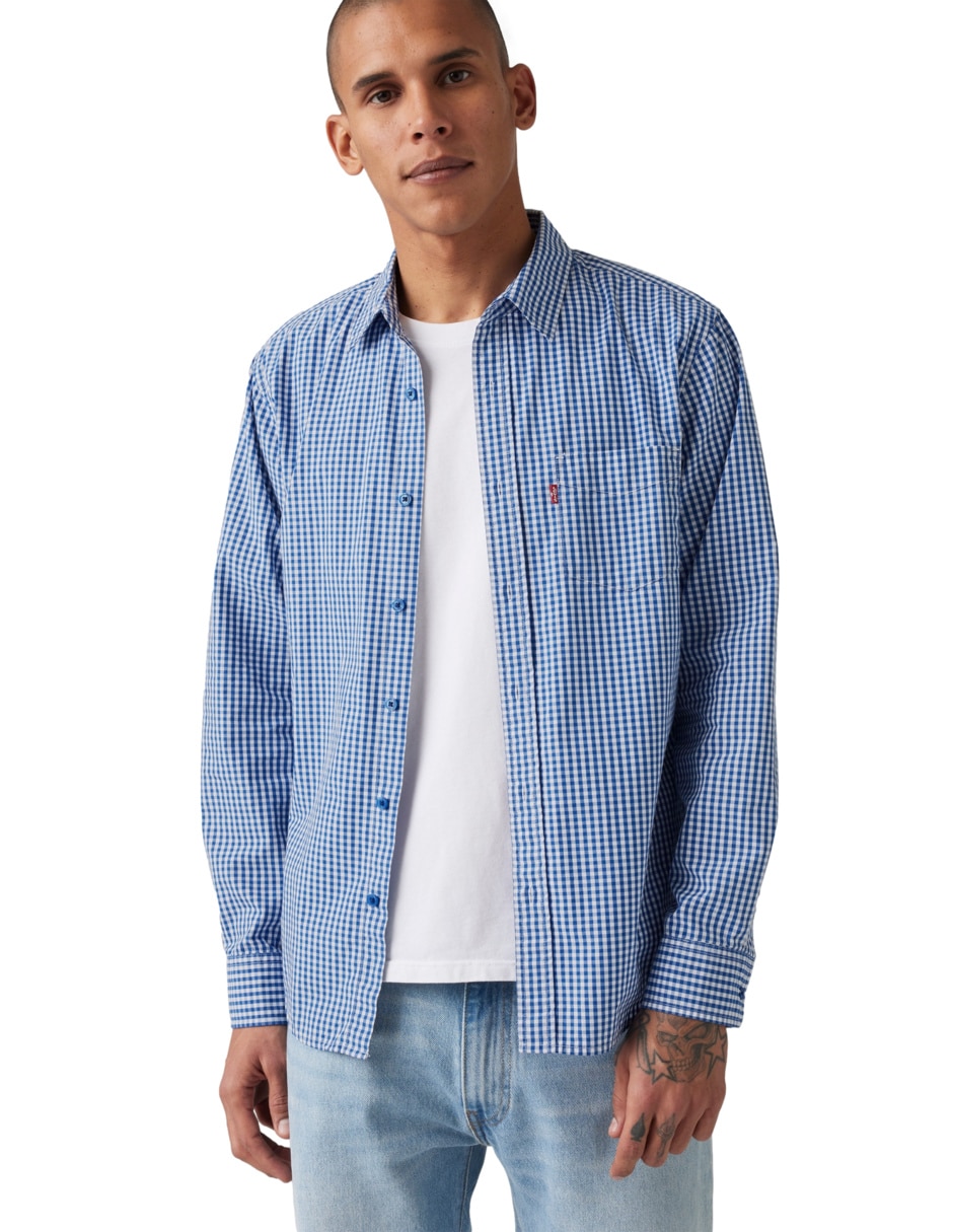 Camisa casual de algodón manga larga para hombre 3
