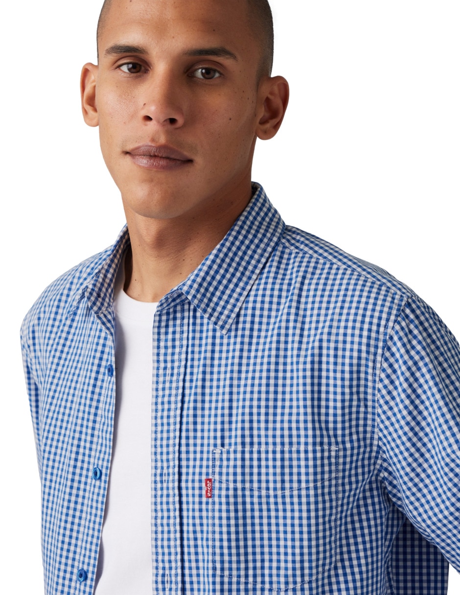 Camisa casual de algodón manga larga para hombre 4