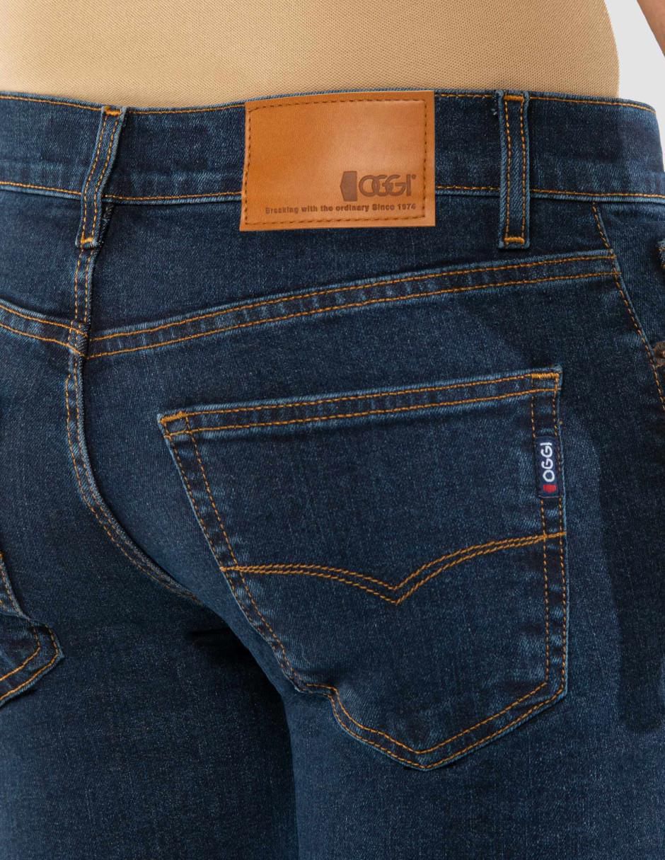Jeans slim Oggi Jeans lavado obscuro para hombre