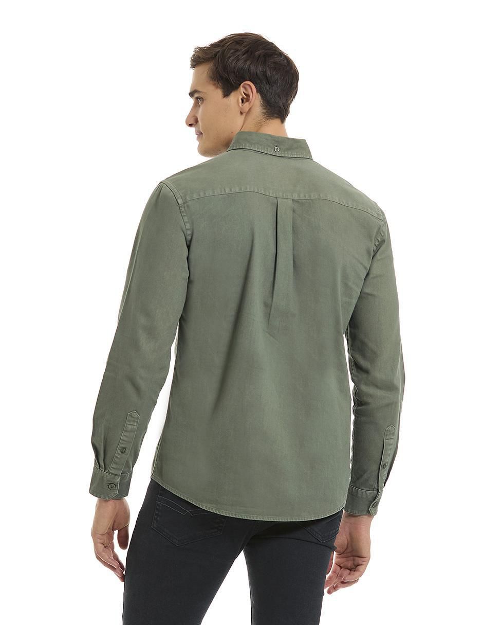 Camisa casual de algodón manga larga para hombre 2
