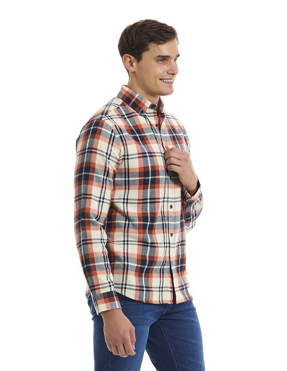 Camisa casual de algodón manga larga para hombre 5