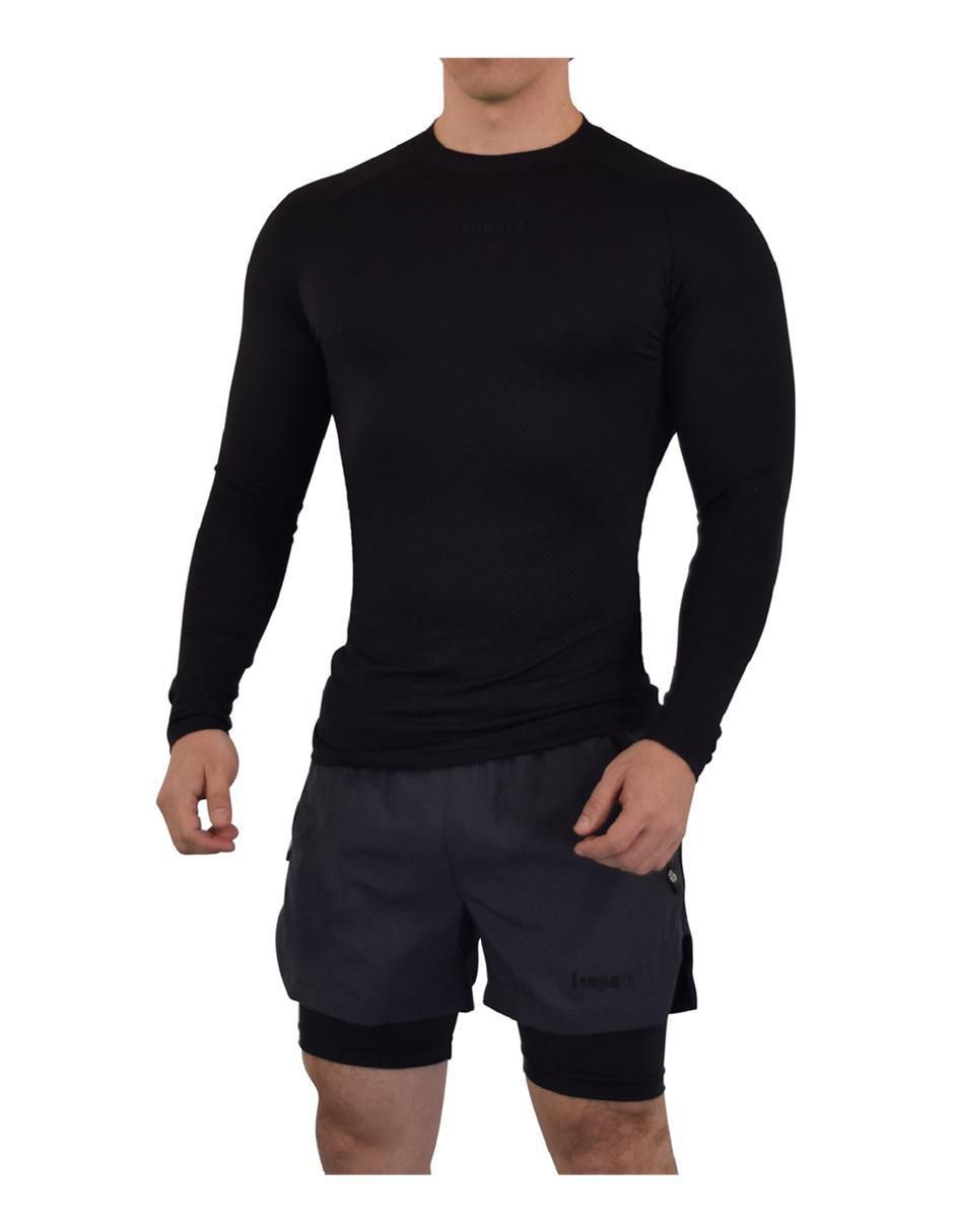 Playera John Leopard Speed Compression cuello redondo para hombre