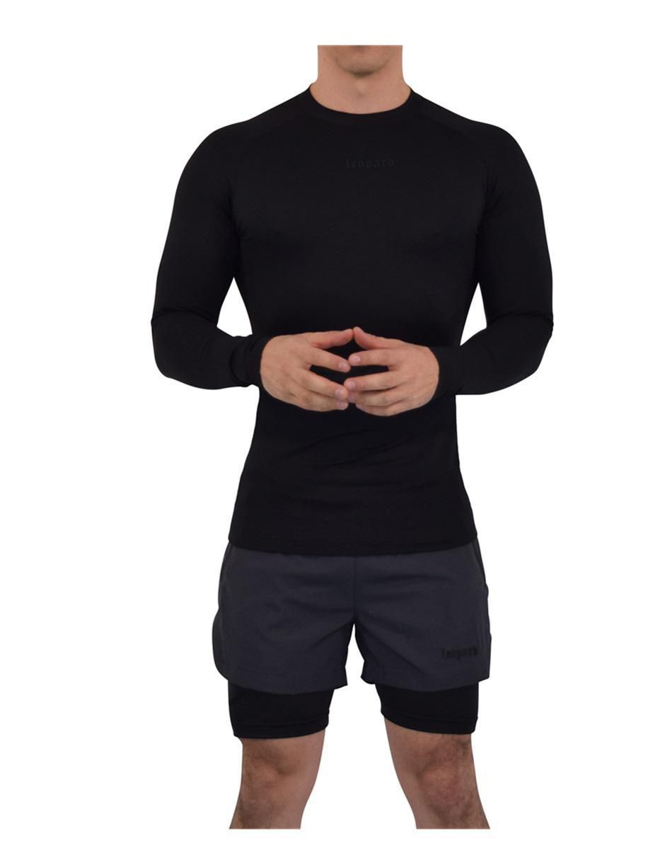 Playera John Leopard Speed Compression cuello redondo para hombre
