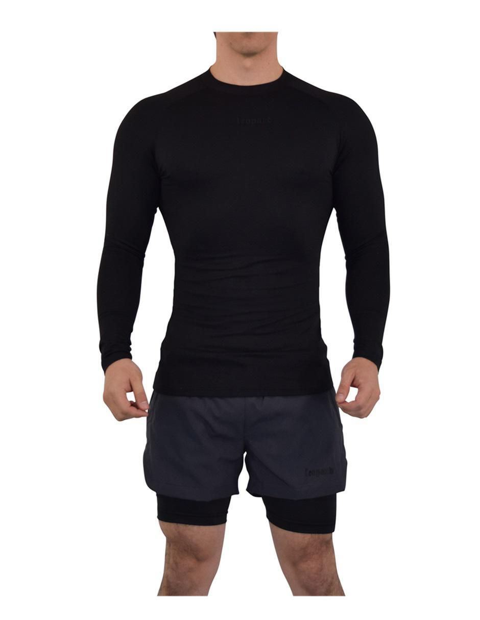 Playera John Leopard Speed Compression cuello redondo para hombre