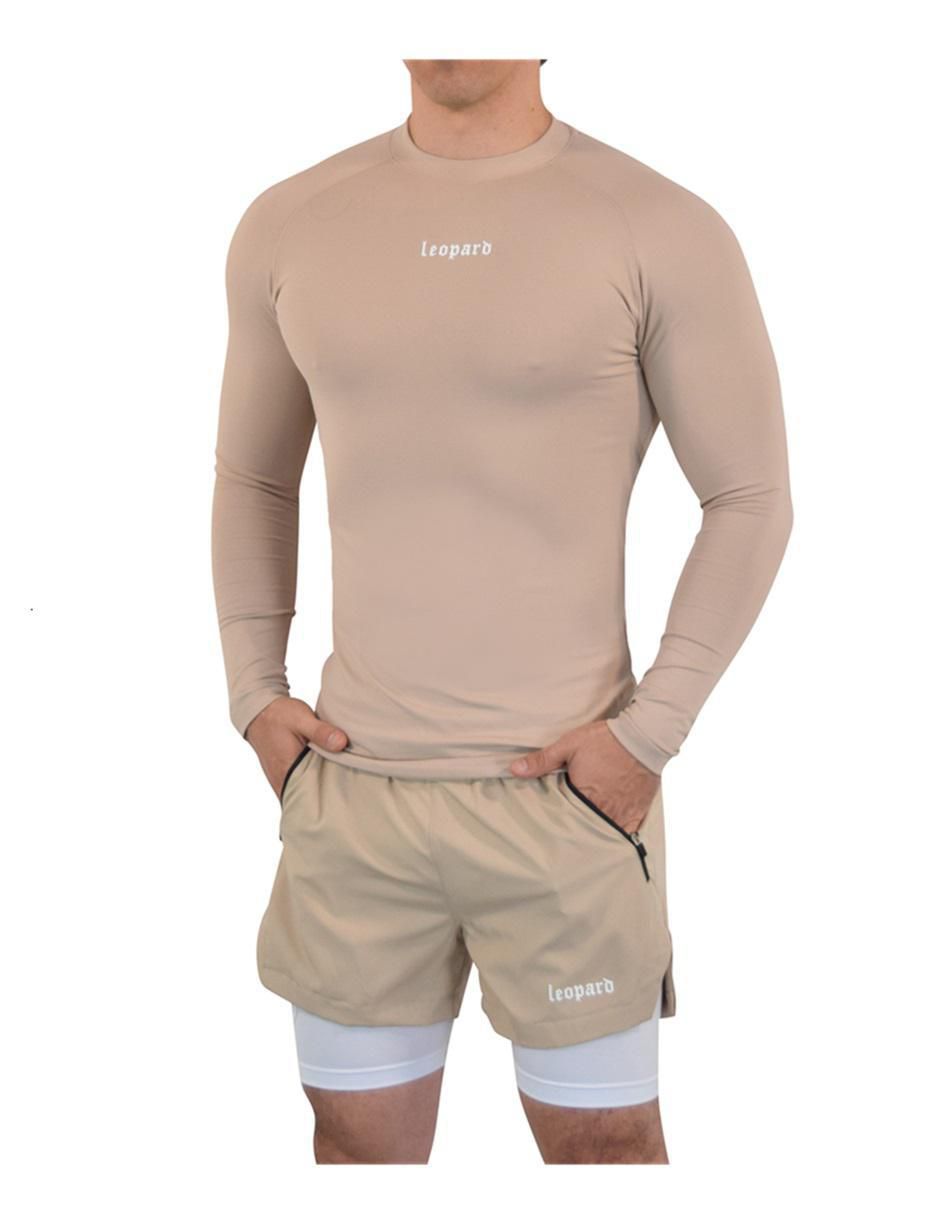 Playera John Leopard Speed Compression cuello redondo para hombre
