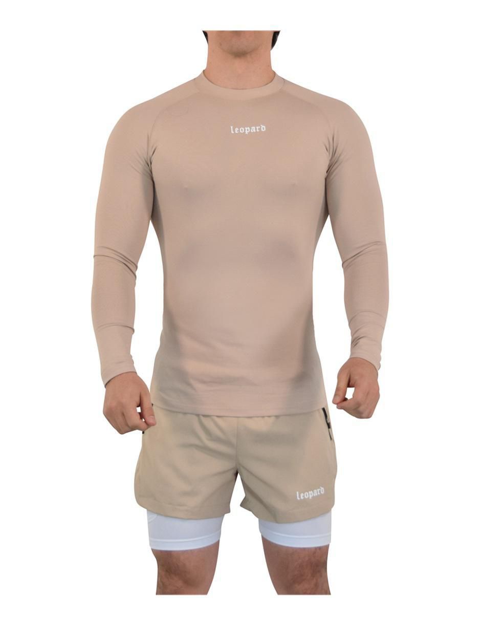 Playera John Leopard Speed Compression cuello redondo para hombre