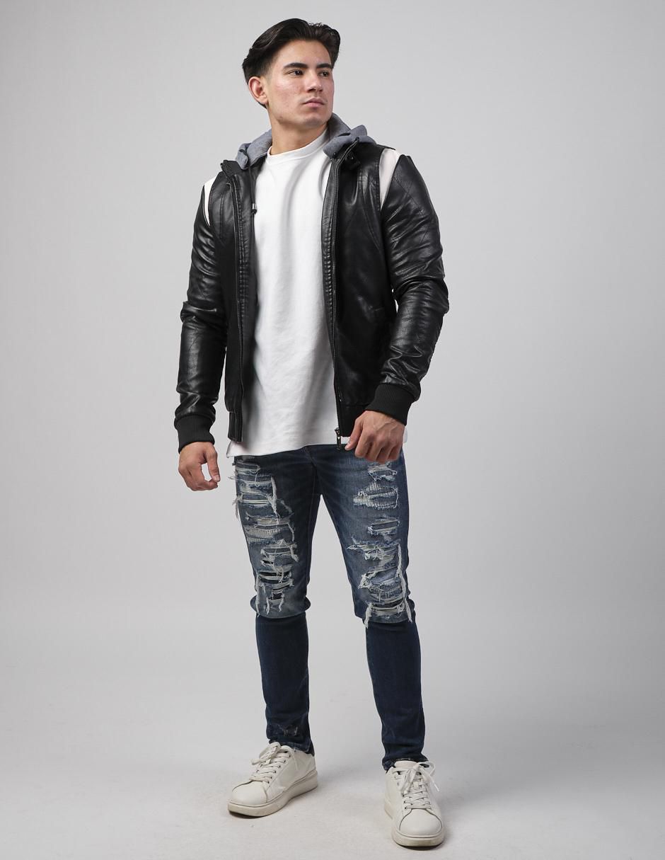 Chamarra casual con capucha para hombre 3