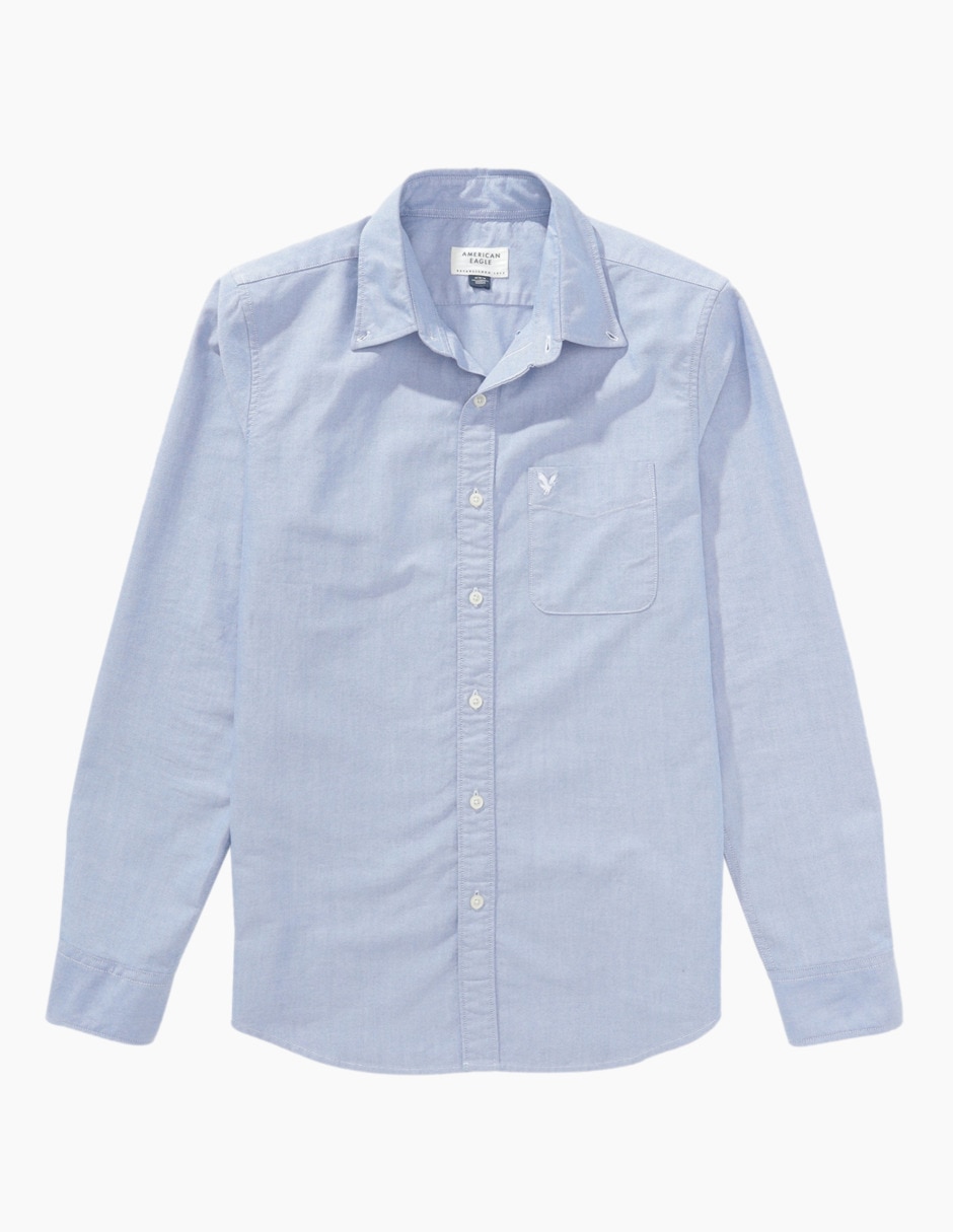 Camisa casual American Eagle de algodón manga larga para hombre