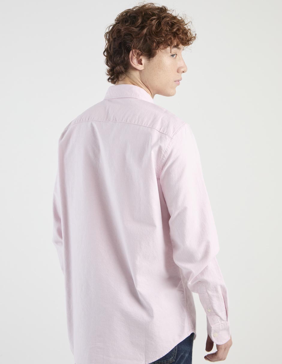 Camisa casual de algodón manga larga para hombre 4
