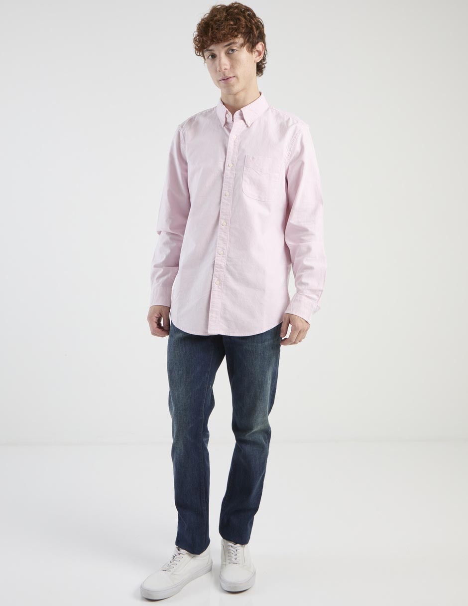 Camisa casual de algodón manga larga para hombre 3