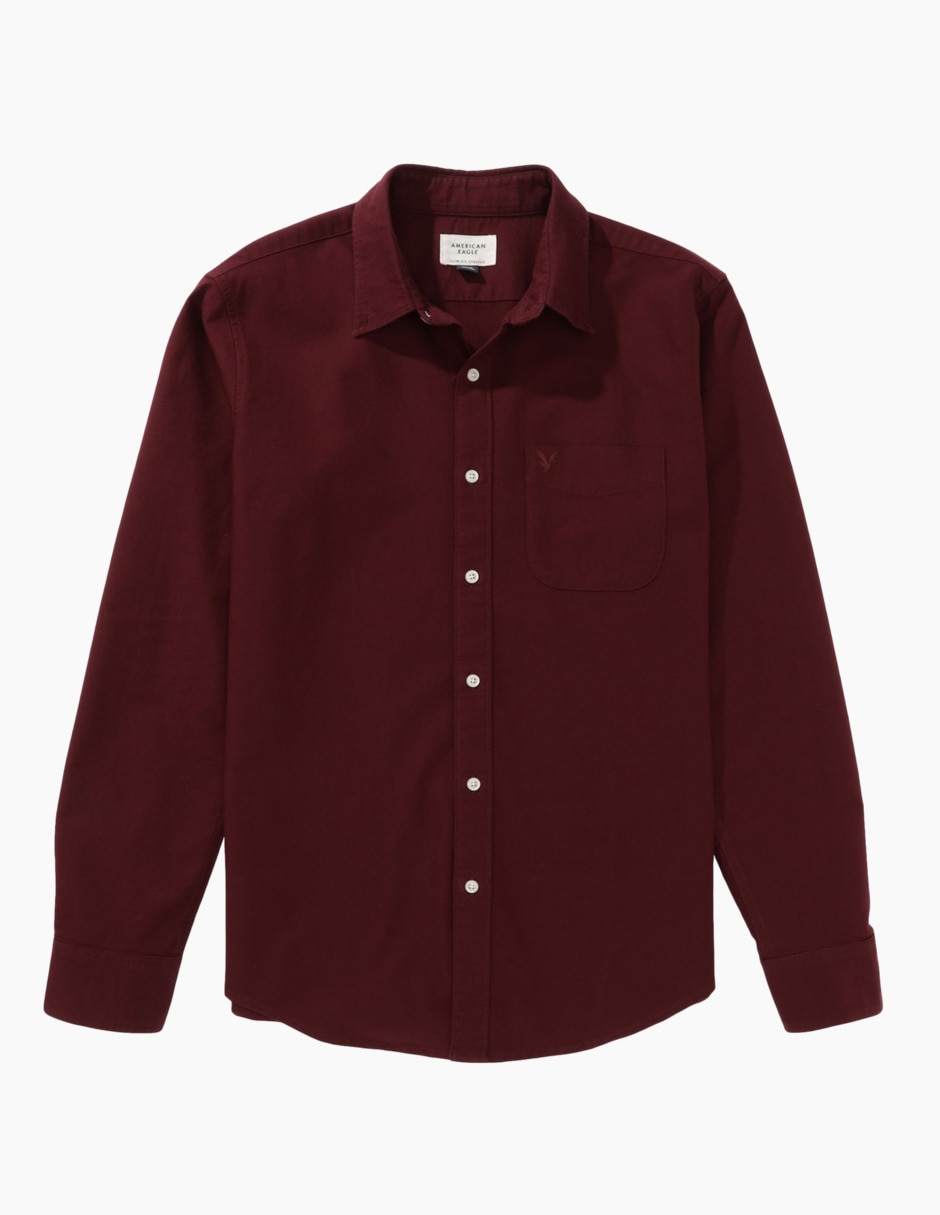 Camisa casual American Eagle de algodón manga larga para hombre