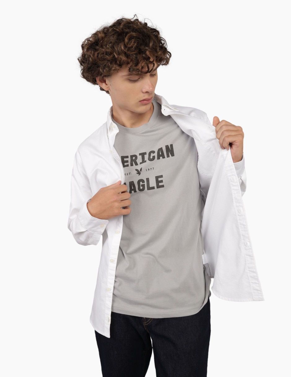 Camisa casual de algodón manga larga para hombre Camisa casual de algodón manga larga para hombre