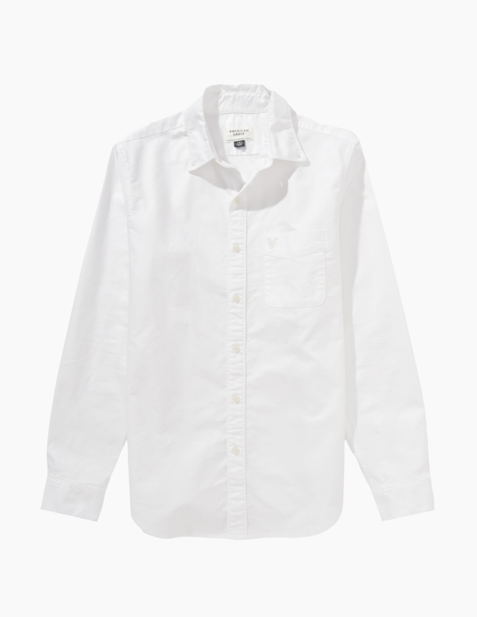 Camisa casual American Eagle de algodón manga larga para hombre