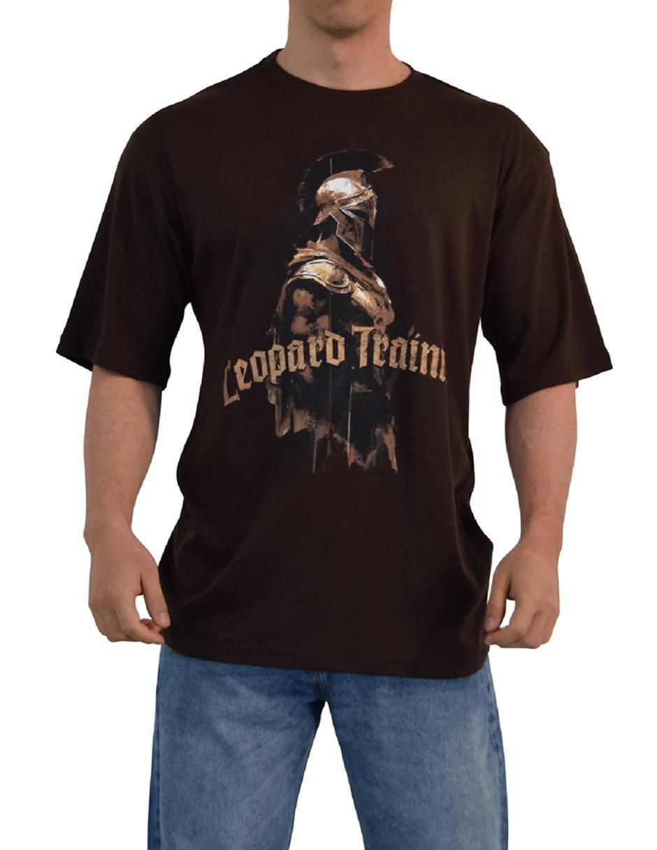 Playera John Leopard Spartan Warrior cuello redondo para hombre