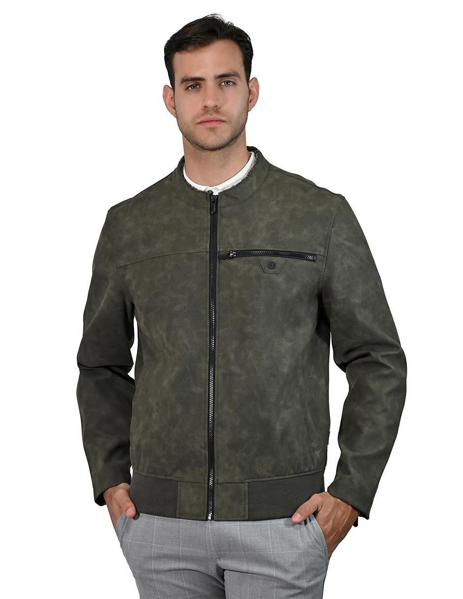 Chamarra casual con bolsillos para hombre