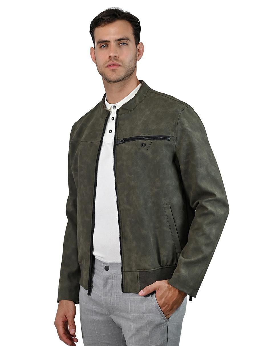 Chamarra casual Perry Ellis con bolsillos para hombre