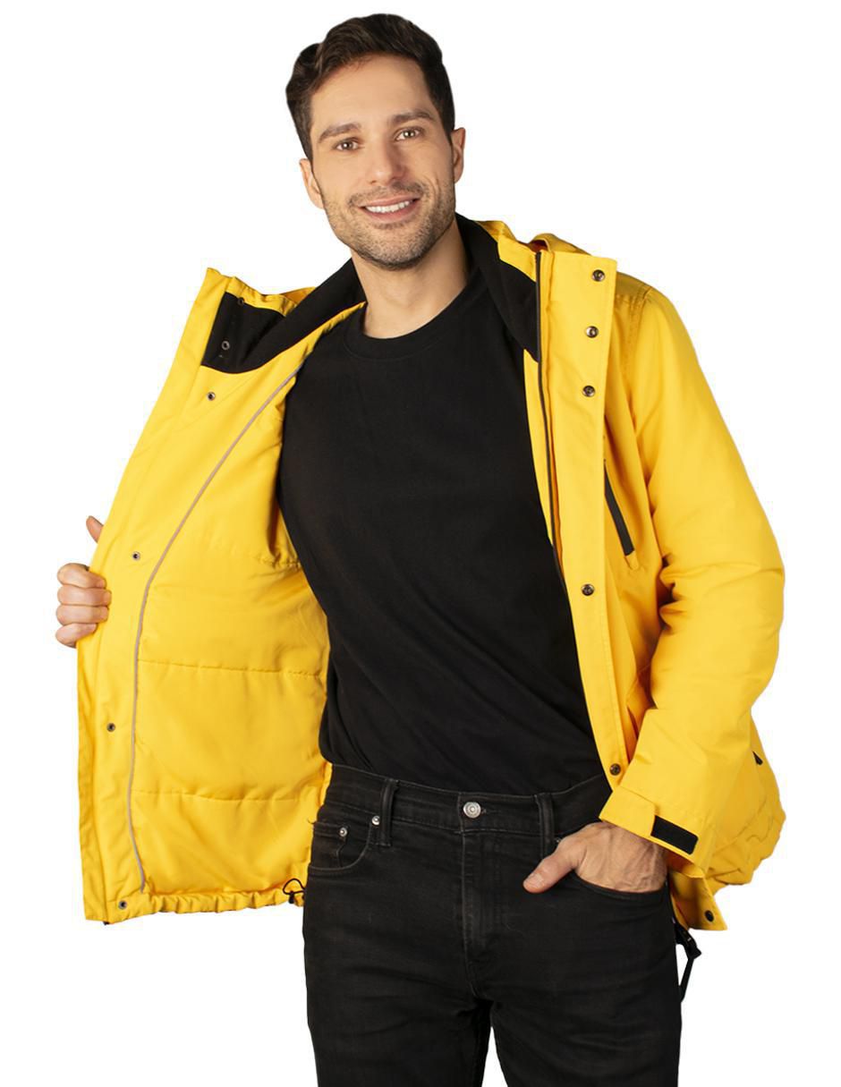 Chamarra casual Greenlander impermeable con capucha para hombre