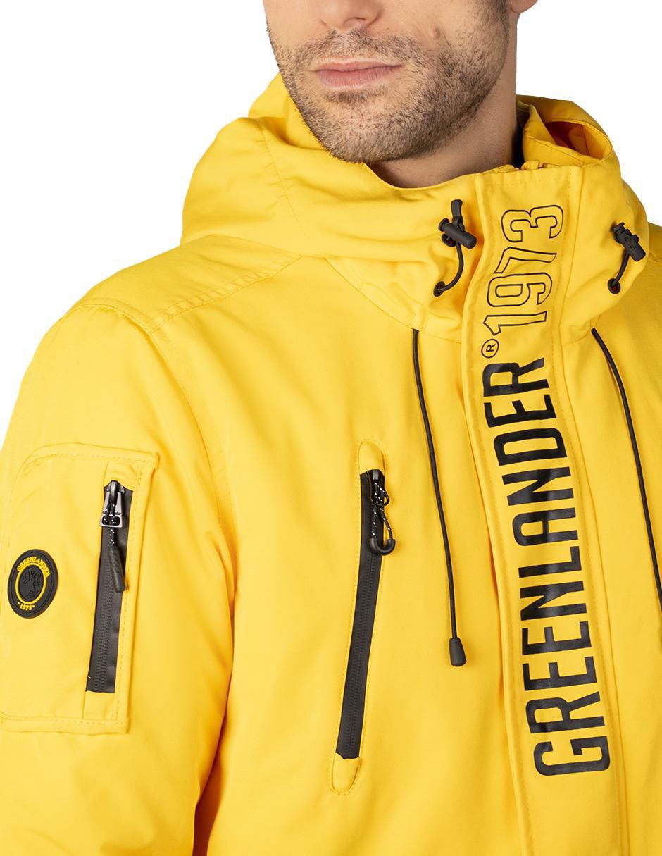 Chamarra casual Greenlander impermeable con capucha para hombre