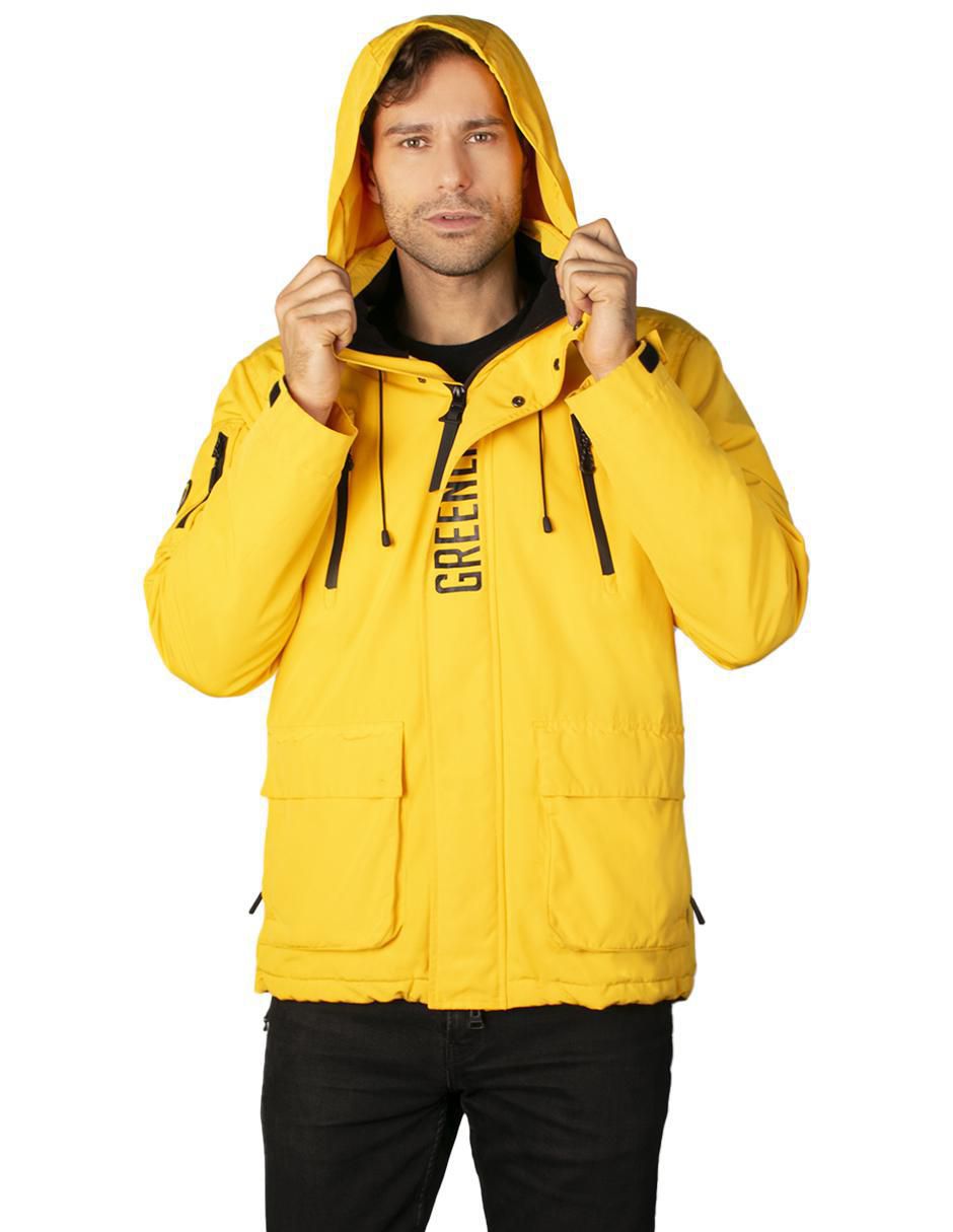 Chamarra casual Greenlander impermeable con capucha para hombre