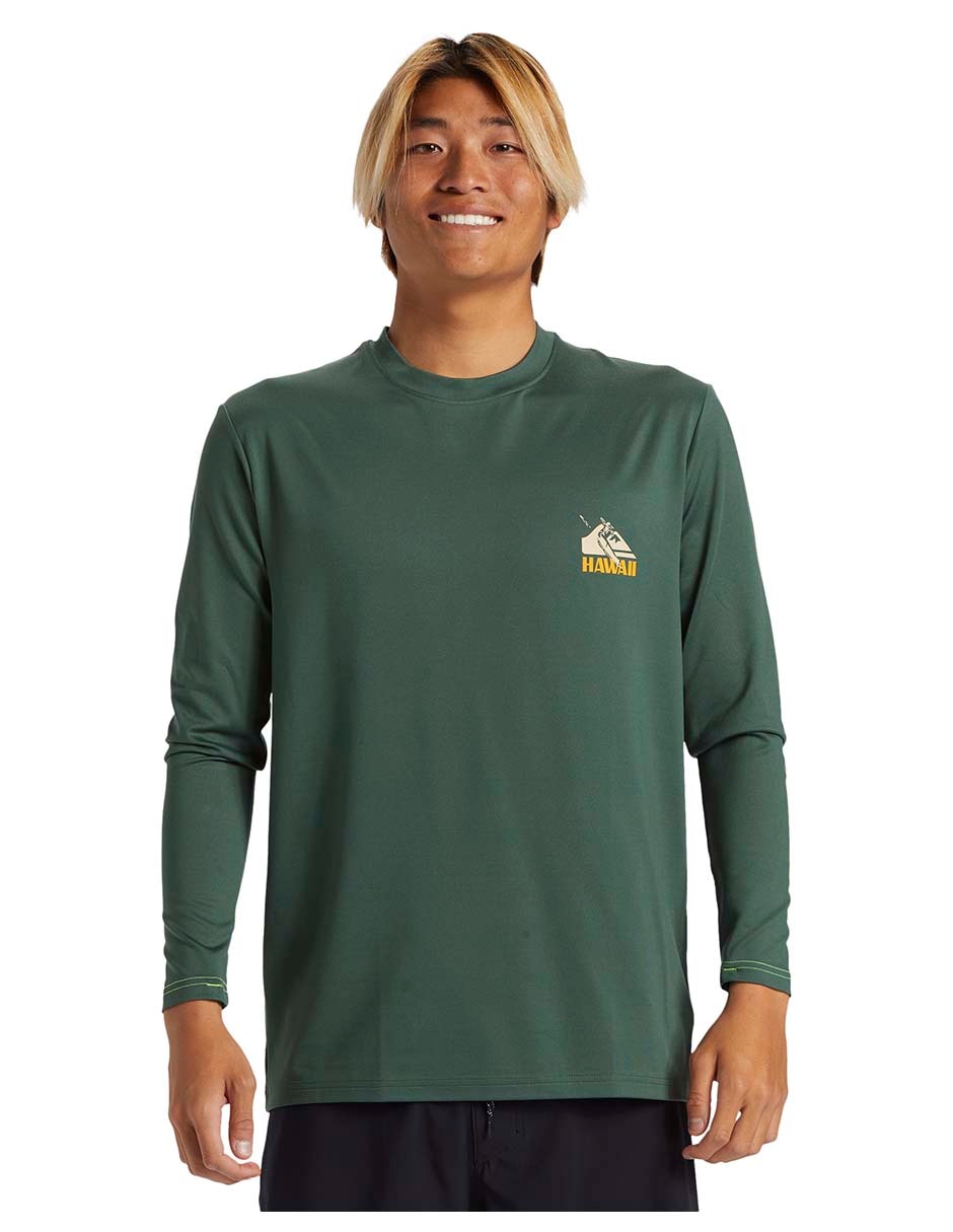 Rashguard Quiksilver estampado logo para hombre