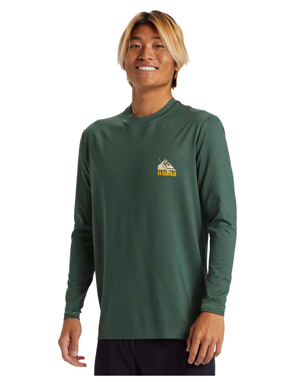 Rashguard Quiksilver estampado logo para hombre