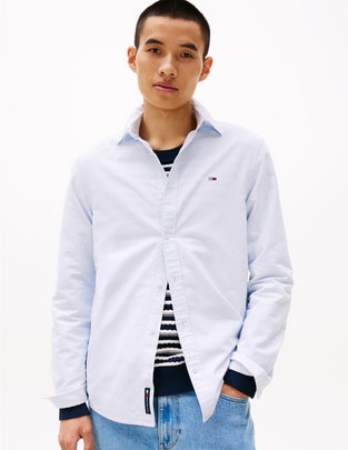 Camisa de algodón manga larga para hombre