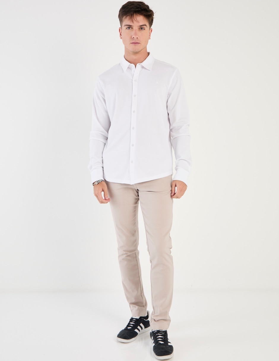 Camisa casual manga larga para hombre