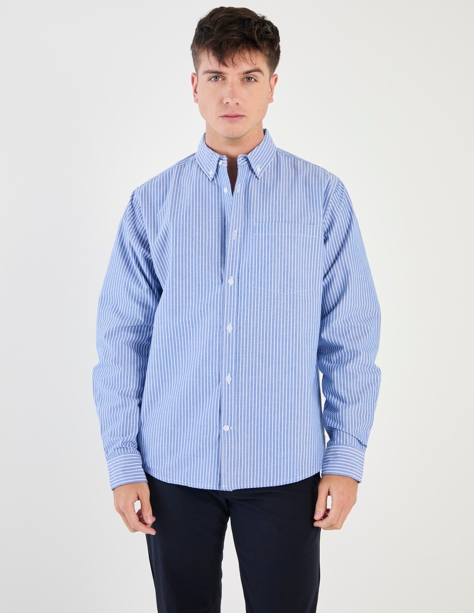 Camisa casual de algodón manga larga para hombre Camisa casual de algodón manga larga para hombre