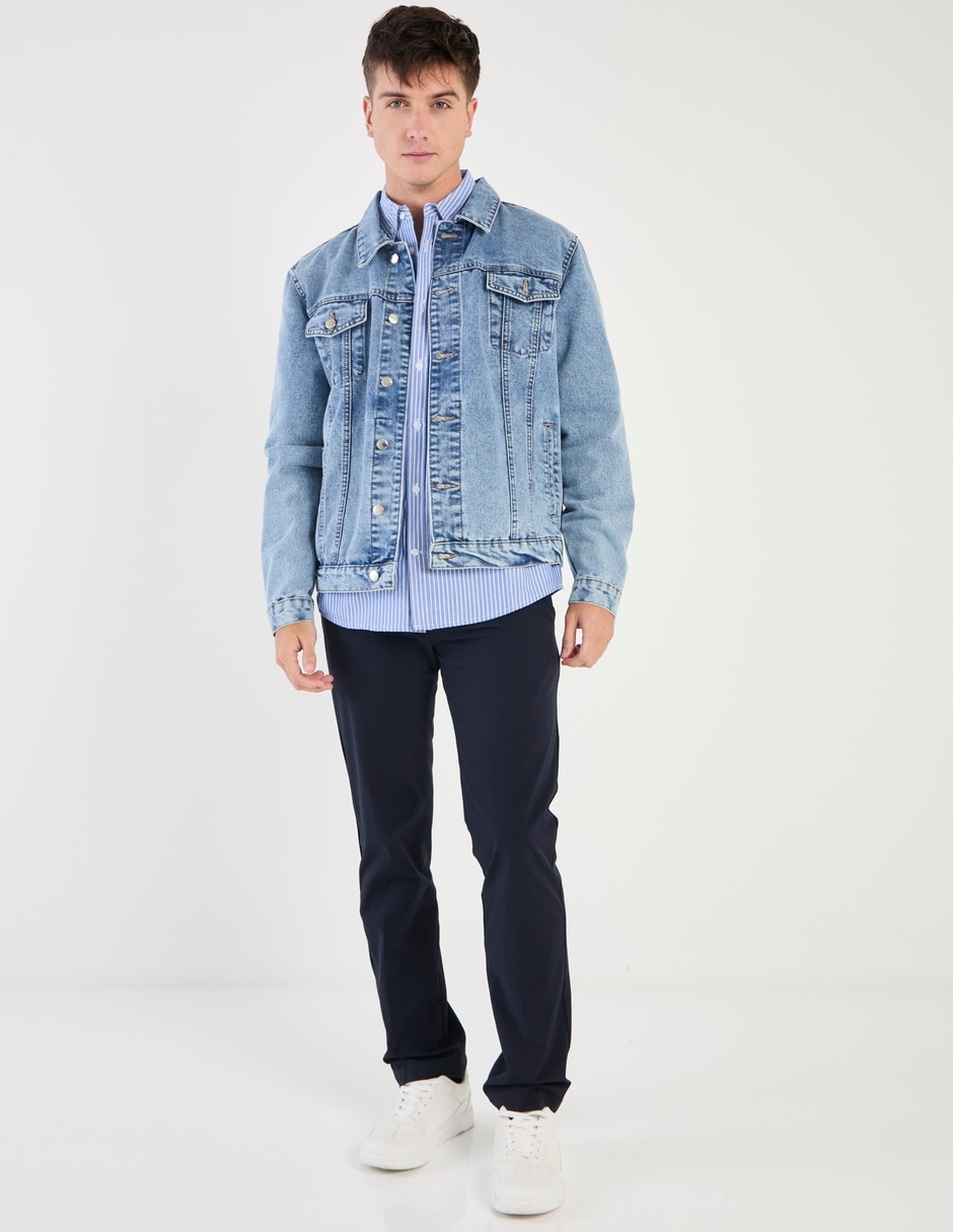 Camisa casual de algodón manga larga para hombre