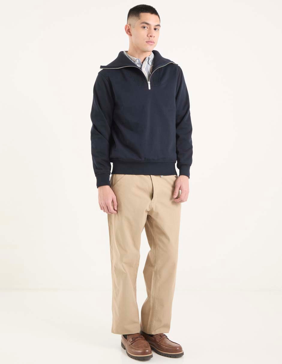 Pantalón de vestir slim de algodón para hombre