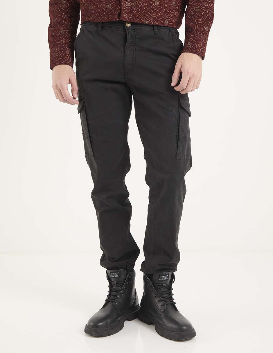 Pantalón cargo regular de algodón para hombre