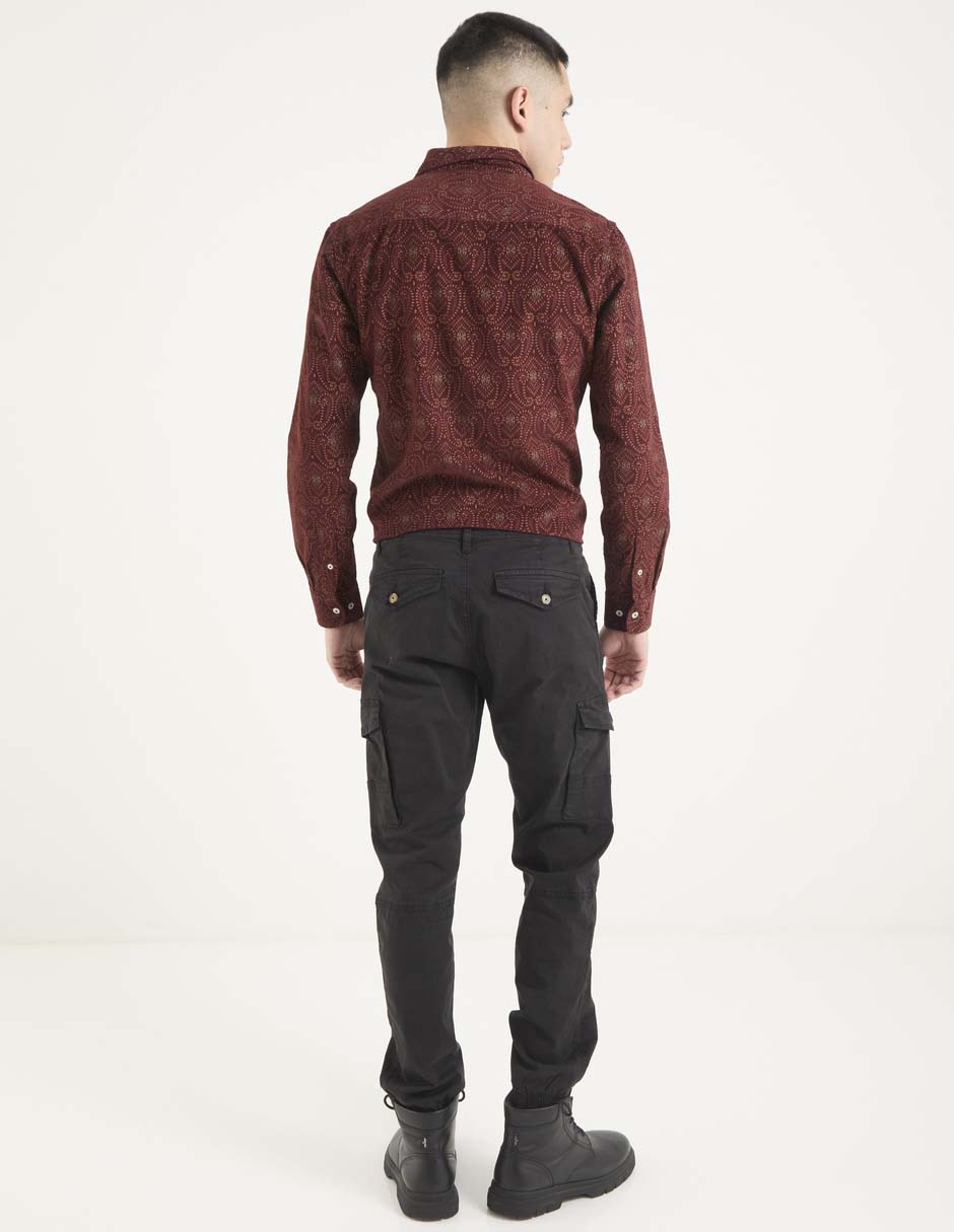 Pantalón cargo regular de algodón para hombre 2