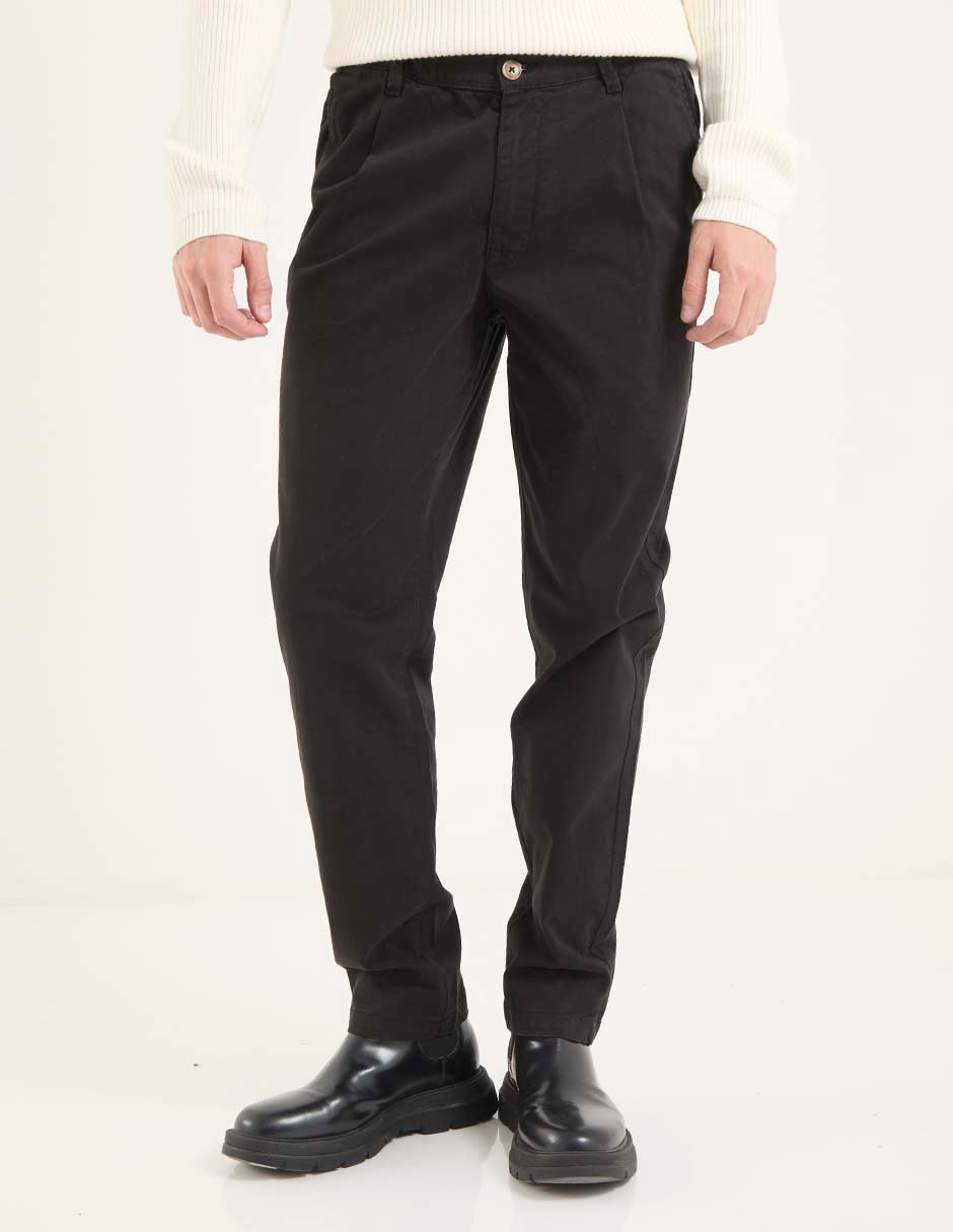 Pantalón regular de algodón para hombre