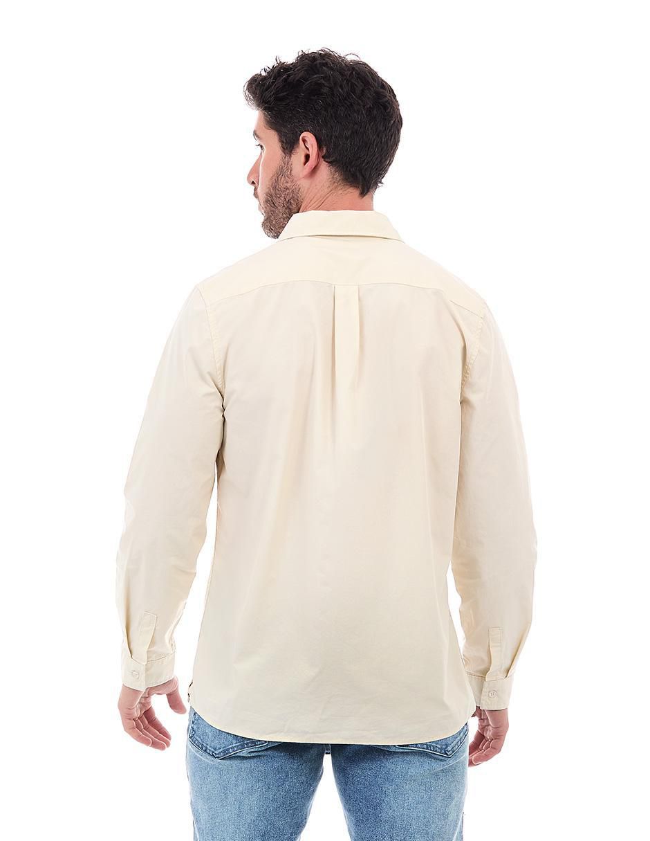Camisa casual de algodón manga larga para hombre 5