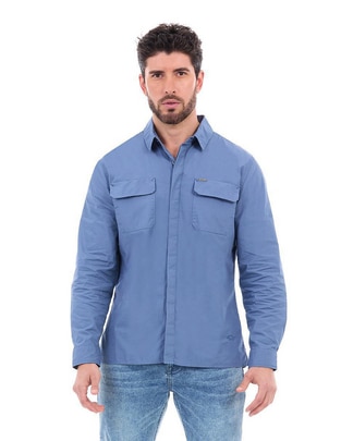 Camisa casual de algodón manga larga para hombre Camisa casual de algodón manga larga para hombre