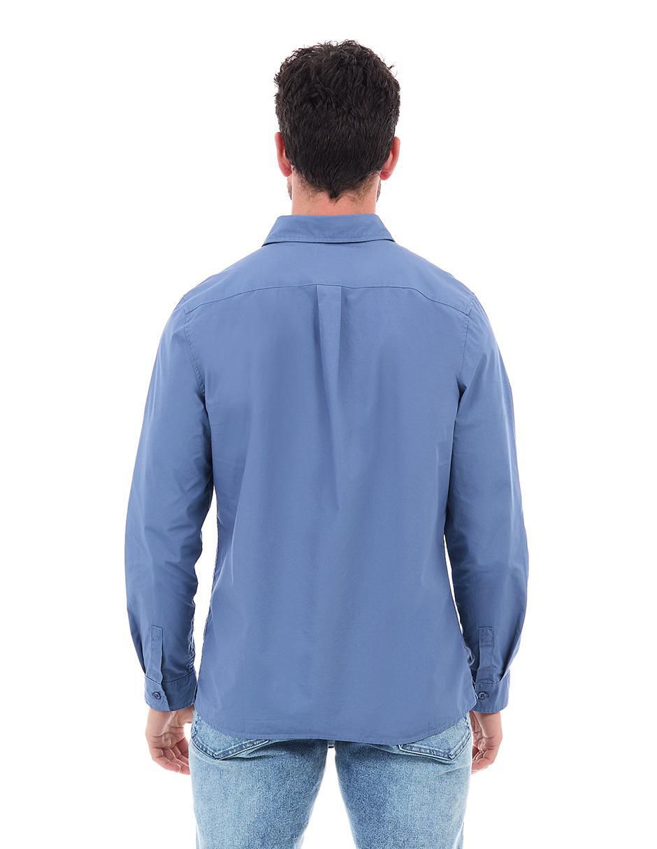 Camisa casual de algodón manga larga para hombre 3