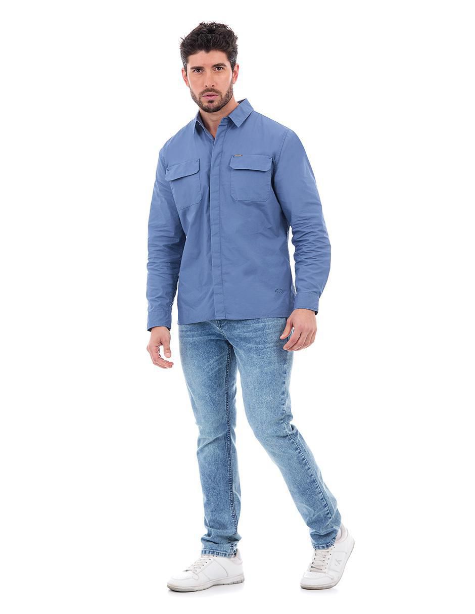 Camisa casual de algodón manga larga para hombre 4