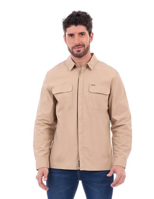 Camisa casual de algodón manga larga para hombre Camisa casual de algodón manga larga para hombre
