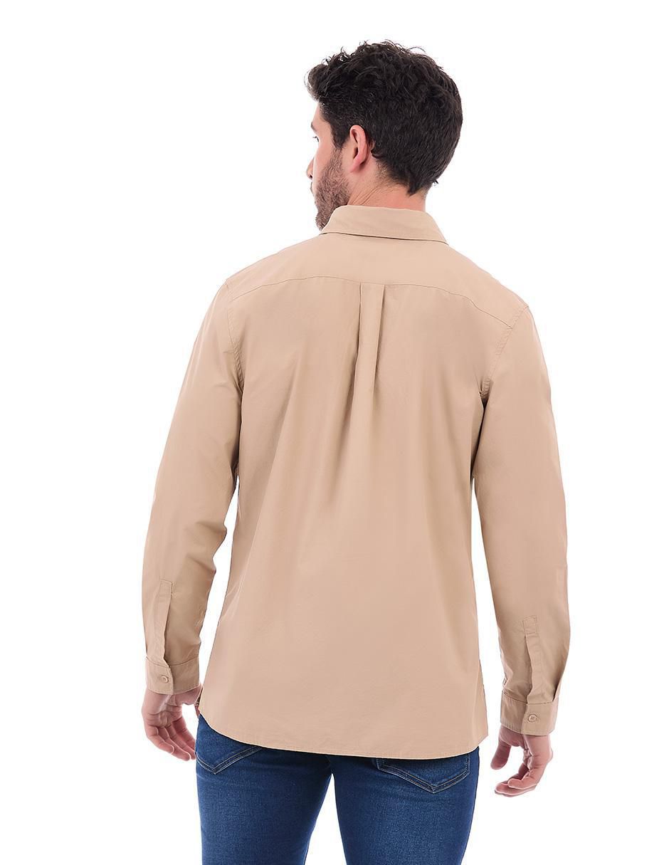 Camisa casual de algodón manga larga para hombre 5