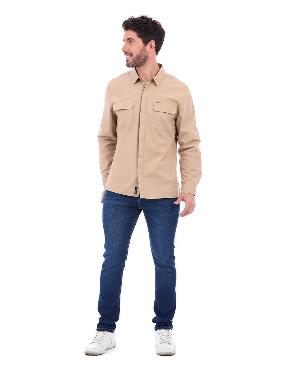 Camisa casual de algodón manga larga para hombre 4