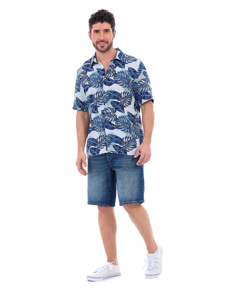 Camisa casual manga corta para hombre