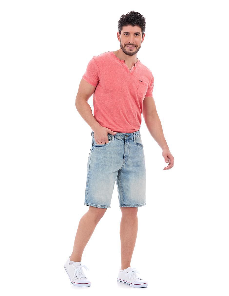 Bermuda de mezclilla para hombre
