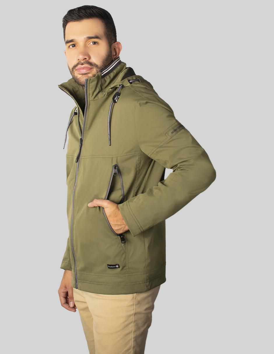 Chamarra acolchada impermeable capucha desmontable para hombre 3