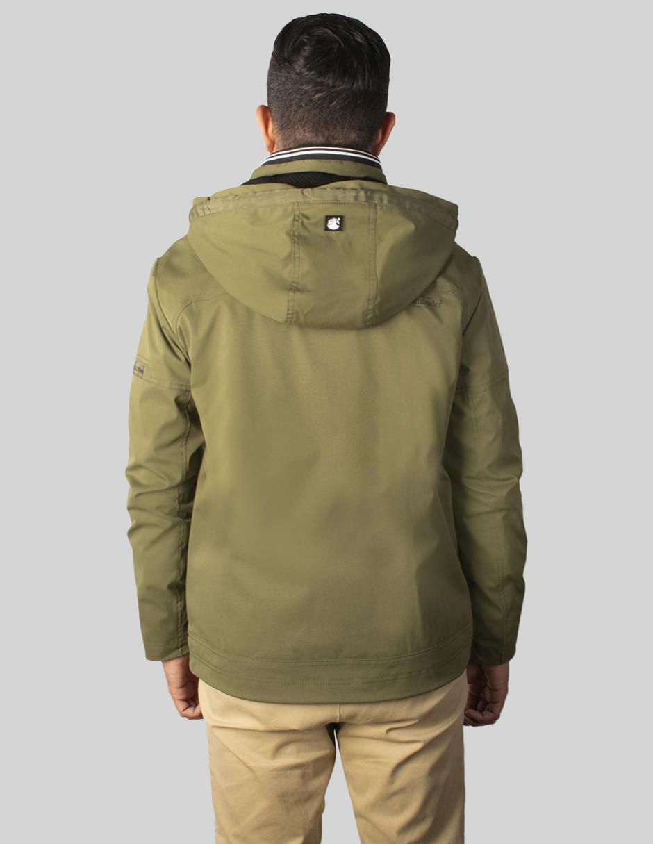Chamarra acolchada impermeable capucha desmontable para hombre 5
