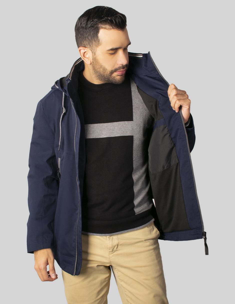 Chamarra acolchada impermeable capucha desmontable para hombre 5