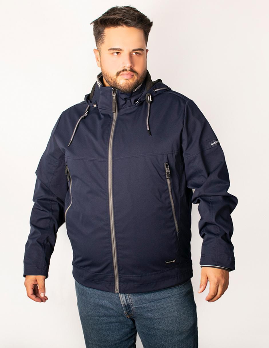 Chamarra acolchada impermeable capucha desmontable para hombre