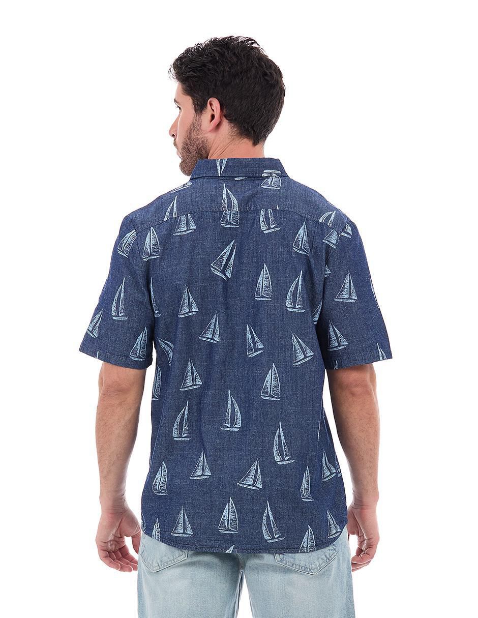Camisa casual manga corta para hombre
