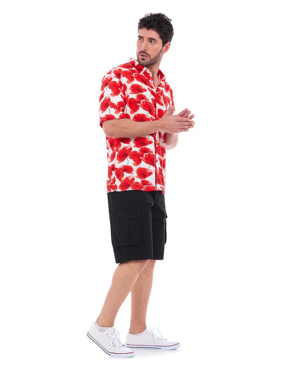 Camisa casual manga corta para hombre