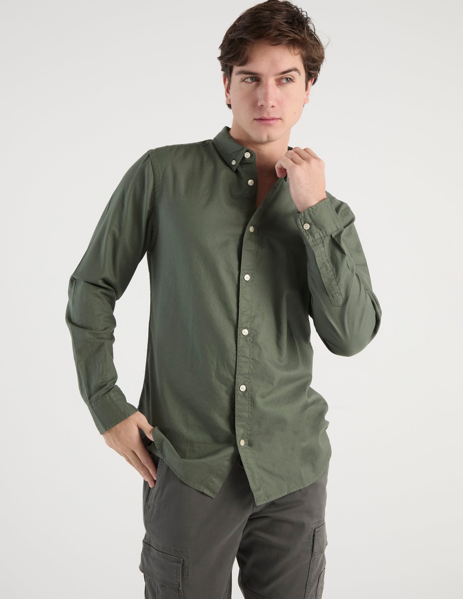 Camisa casual That's It de algodón manga larga para hombre