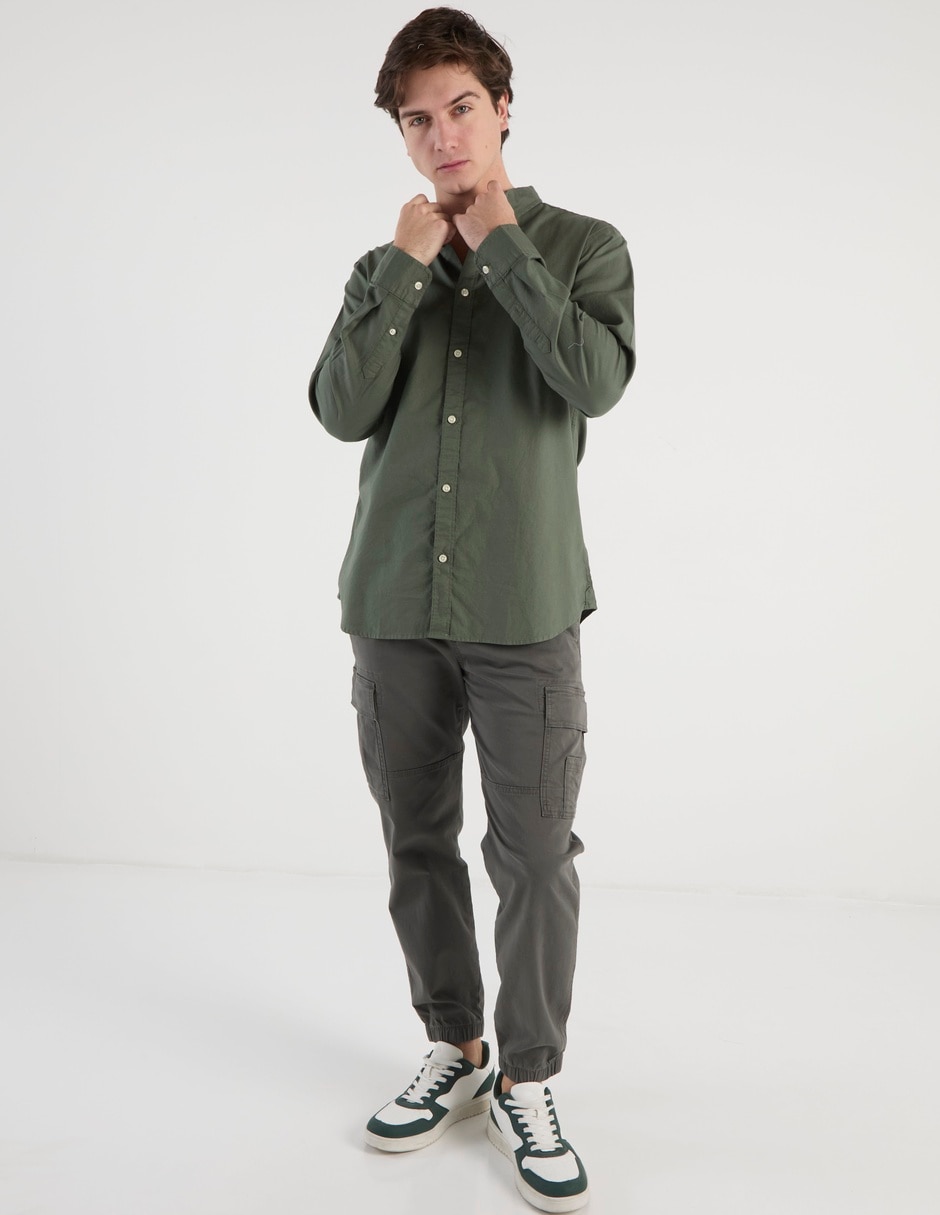 Camisa casual That's It de algodón manga larga para hombre